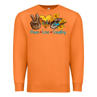 Carrot peace love country cowhide cowboy hat Premium Sweatshirt - AdoDesignShop