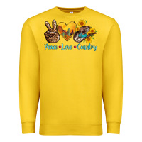 Lemon peace love country cowhide cowboy hat Premium Sweatshirt - AdoDesignShop