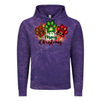 Cloud Purple merry christmas paws Vintage Hoodie - FaDigitalArtStudio
