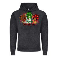 Vintage Black merry christmas paws Vintage Hoodie - FaDigitalArtStudio