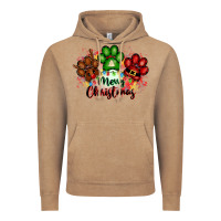 Vintage Coffee merry christmas paws Vintage Hoodie - FaDigitalArtStudio