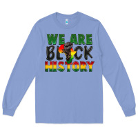 Colony Blue we are black history Long Sleeve Tee - FaDigitalArtStudio