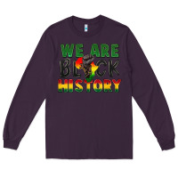 Plum we are black history Long Sleeve Tee - FaDigitalArtStudio