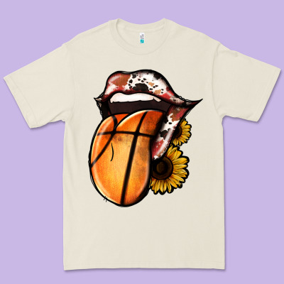 Basketball Tongue Premium Tee Designed By Jasminsmagicworld