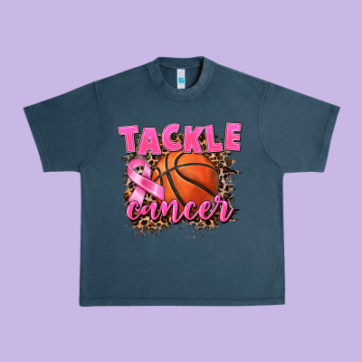 Tackle Cancer Basketball Urban Heavy Tee Designed By Fadigitalartstudio