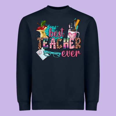 Best Teacher Ever Heavyweight Sweatshirt Designed By Adodesignshop
