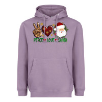 Lavender peace love Santa Heavyweight Hoodie - AdoDesignShop