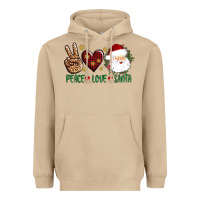 Mushroom peace love Santa Heavyweight Hoodie - AdoDesignShop