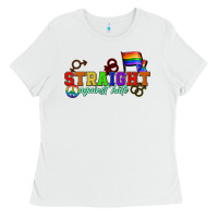 White Straight agains hate Ladies Tee - CowGirlArtShop