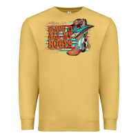 Antique Gold blame it all my roots Premium Sweatshirt - AdoDesignShop