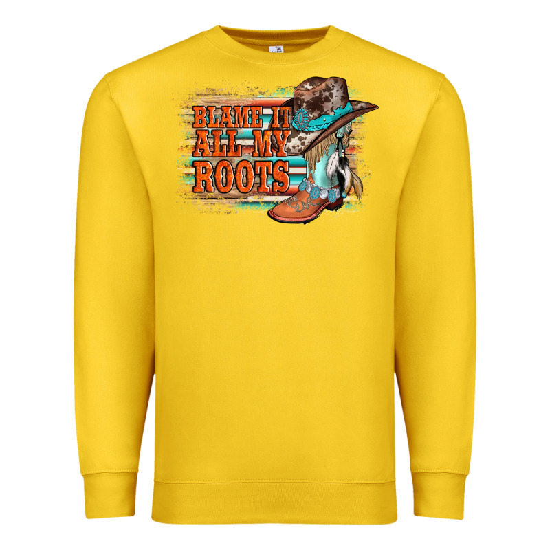 Blame It All My Roots Premium Sweatshirt by AdoDesignShop | Teevron