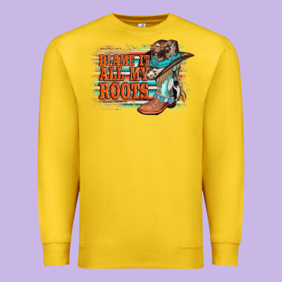 Blame It All My Roots Premium Sweatshirt Designed By Adodesignshop
