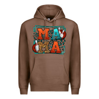 Chestnut Bowling mama leopard frame Mother's Day Premium Hoodie - LillyAllenDesigns