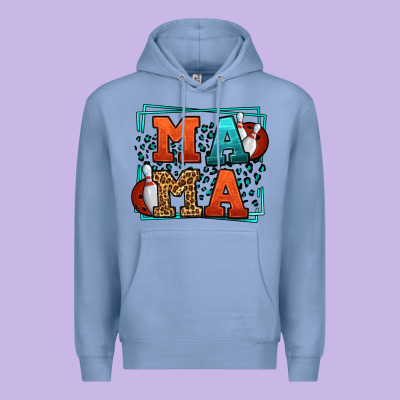 Bowling Mama Leopard Frame Mother's Day Premium Hoodie Designed By Lillyallendesigns