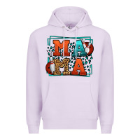 Lilac Bowling mama leopard frame Mother's Day Premium Hoodie - LillyAllenDesigns