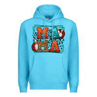 Ocean Blue Bowling mama leopard frame Mother's Day Premium Hoodie - LillyAllenDesigns