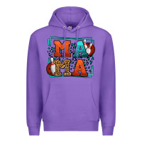 Purple Bowling mama leopard frame Mother's Day Premium Hoodie - LillyAllenDesigns