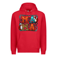 Red Bowling mama leopard frame Mother's Day Premium Hoodie - LillyAllenDesigns