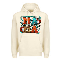 Sandshell Bowling mama leopard frame Mother's Day Premium Hoodie - LillyAllenDesigns