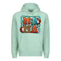 Seafoam Bowling mama leopard frame Mother's Day Premium Hoodie - LillyAllenDesigns