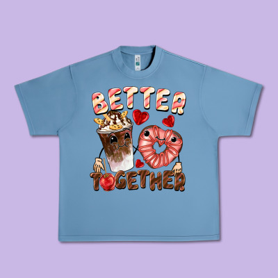 Better Together Valentine's Day Urban Heavy Tee Designed By Fadigitalartstudio