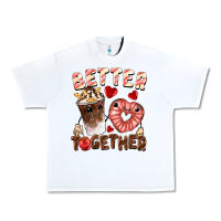 White Better together Valentine's Day Urban Heavy Tee - FaDigitalArtStudio