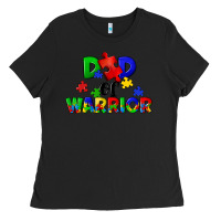 Black Dad of warrior Ladies Tee - CowGirlArtShop
