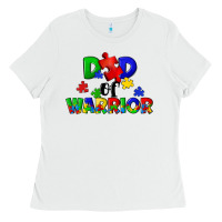 White Dad of warrior Ladies Tee - CowGirlArtShop