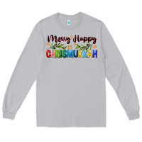 Moon Dust merry happy chrismukkah with olive branch Long Sleeve Tee - FaDigitalArtStudio