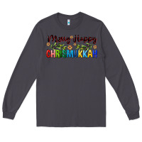Smoke merry happy chrismukkah with olive branch Long Sleeve Tee - FaDigitalArtStudio