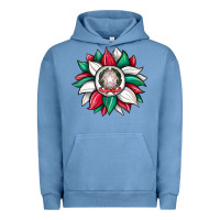 Pigment Pebble Blue sunflower i̇talian flag Urban Hoodie - JahusDesignShop