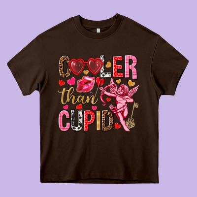 Cooler Than Cupid Valentine's Day Heavy Core Tee Designed By Howdyjamesfarm