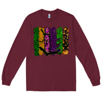 Burgundy halloween brushstroke Long Sleeve Tee - RanaPortraitStore