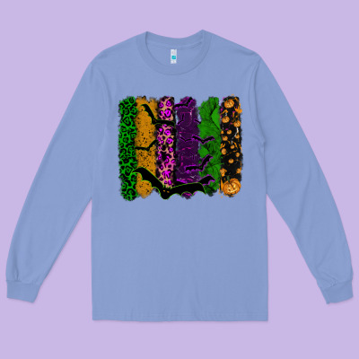 Halloween Brushstroke Long Sleeve Tee Designed By Ranaportraitstore