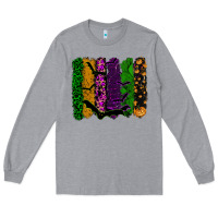 Heather Grey halloween brushstroke Long Sleeve Tee - RanaPortraitStore
