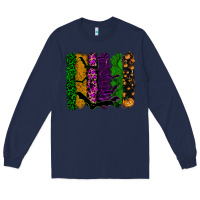 Navy halloween brushstroke Long Sleeve Tee - RanaPortraitStore