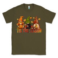 Army Green tis the season gnomes Classic Tee - CowGirlArtShop