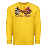 Lemon peace love country american texas flag boots Premium Sweatshirt - AdoDesignShop