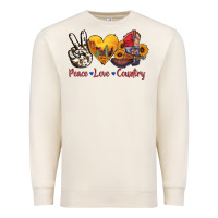 Sandshell peace love country american texas flag boots Premium Sweatshirt - AdoDesignShop