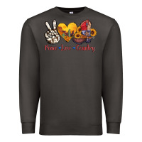 Smoke peace love country american texas flag boots Premium Sweatshirt - AdoDesignShop