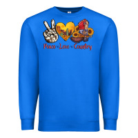 True Royal peace love country american texas flag boots Premium Sweatshirt - AdoDesignShop