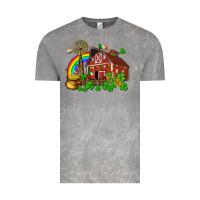 Cloud Rock St. Patrick's farm with gold Vintage Tee - OliviaCreatesArt
