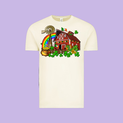 St. Patrick's Farm With Gold Vintage Tee Designed By Oliviacreatesart