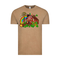 Vintage Coffee St. Patrick's farm with gold Vintage Tee - OliviaCreatesArt