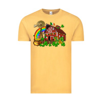 Vintage Mustard St. Patrick's farm with gold Vintage Tee - OliviaCreatesArt