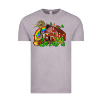 Vintage Zinc St. Patrick's farm with gold Vintage Tee - OliviaCreatesArt