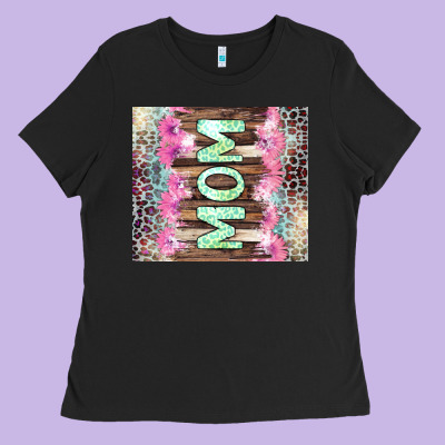 Mom Leopard Ladies Tee Designed By Cowgirlartshop