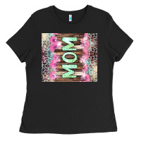 Black Mom leopard Ladies Tee - CowGirlArtShop