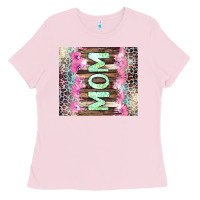 Bubblegum Pink Mom leopard Ladies Tee - CowGirlArtShop