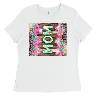 White Mom leopard Ladies Tee - CowGirlArtShop